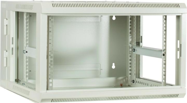 Produktbild Dsit 6 HE Serverschrank, wendbares Wandgehäuse mit Glastür, Weiss (BxTxH) 600 x 600 x 368mm (6 HE, 19 Zoll Rack)