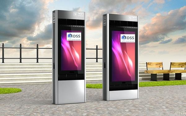 Immagine prodotto DSS Stele da esterno Portrait, schermo da 55", acciaio inox