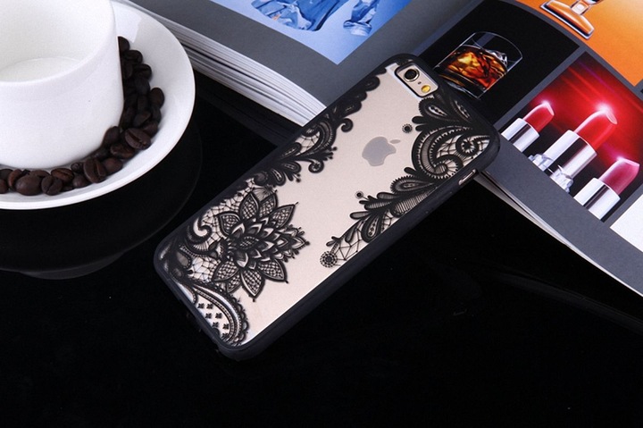Actual product image König Design Apple iPhone SE 2020 Mobile Case Mandala Case Cover Blossom Black (Apple iPhone SE (2nd Gen))