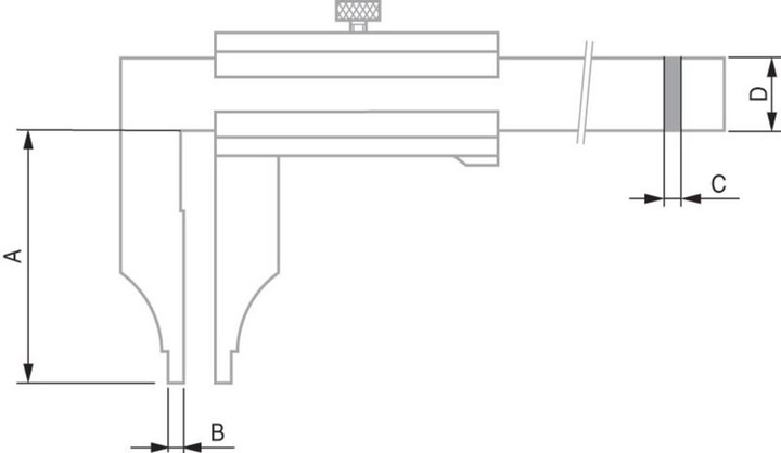 Immagine prodotto Tesa Calibro da officina 200 mm / nonio 0,02 / 00510509 (20 cm)