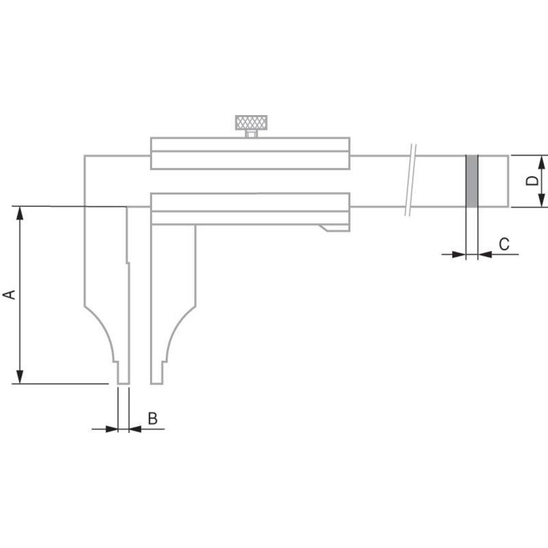 Thumbnail - Tesa, Messlehre, Werkstattmessschieber 200 mm / Nonius 0.02 / 00510509 (20 cm)