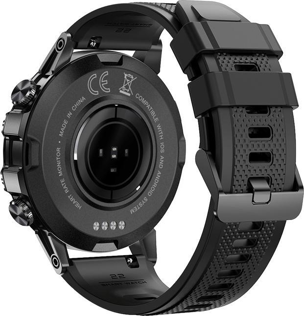 Produktbild Giewont Veltori VT120-1 Smartwatch, schwarzes Silikonarmband