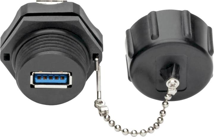 Produktbild Eaton TRIPPLITE USB 3.0 Coupler SuperSpeed 3.0/3.1 Industrial - USB-A F/F Shielded IP68 Dust Cap TAA