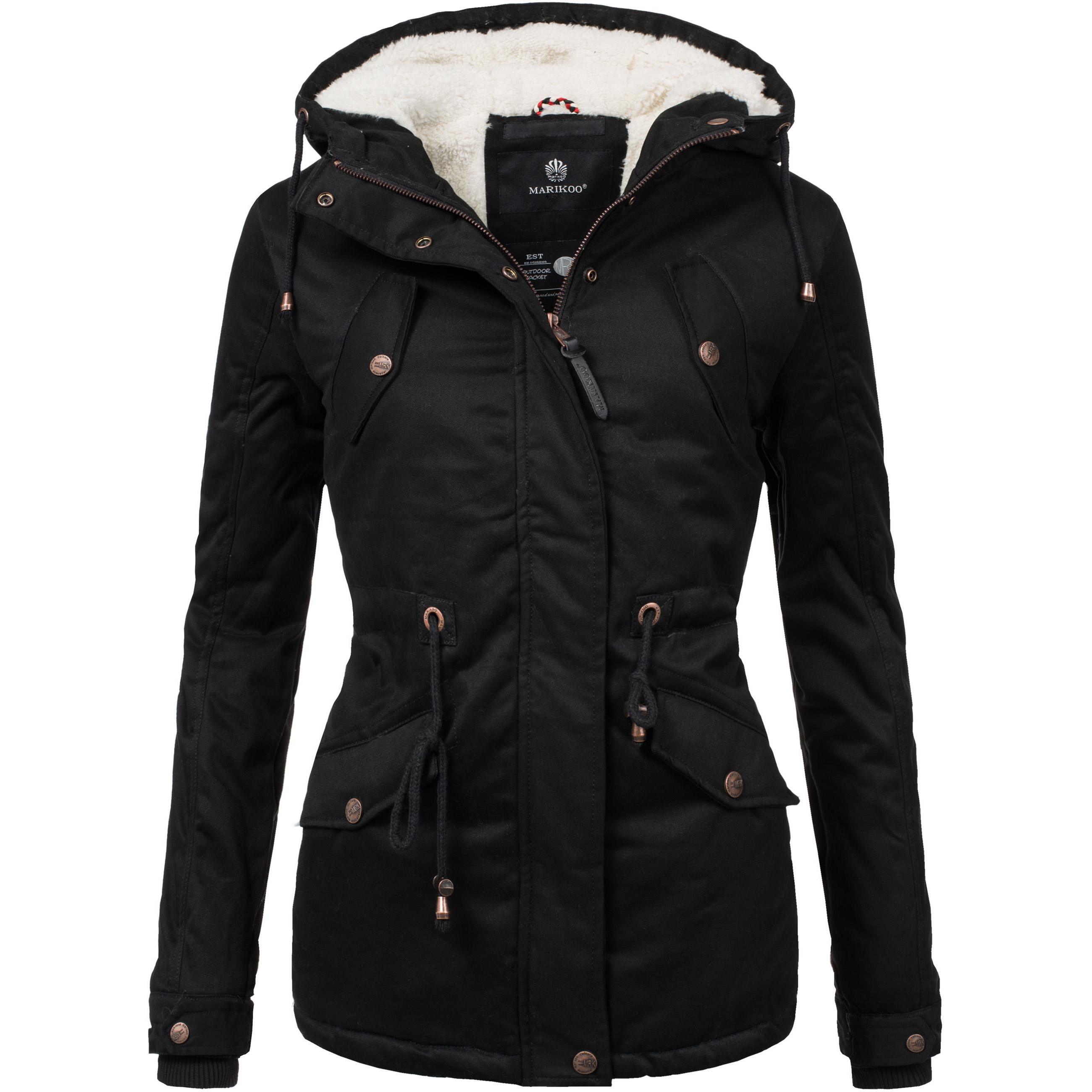 Marikoo, Damen, Jacke, Manolya (5XL), Schwarz, 5XL
