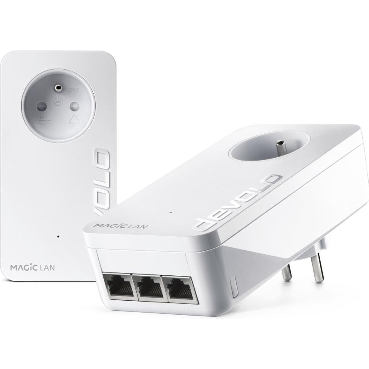 Devolo Magic 2 LAN triple Starter Kit - BE (7020) (2400 Mbit/s), Powerline, Weiss