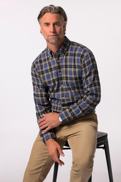 Produktbild Boston Park Karo-Flanellhemd, Langarm, Buttondown-Kragen, Comfort Fit (3XL)