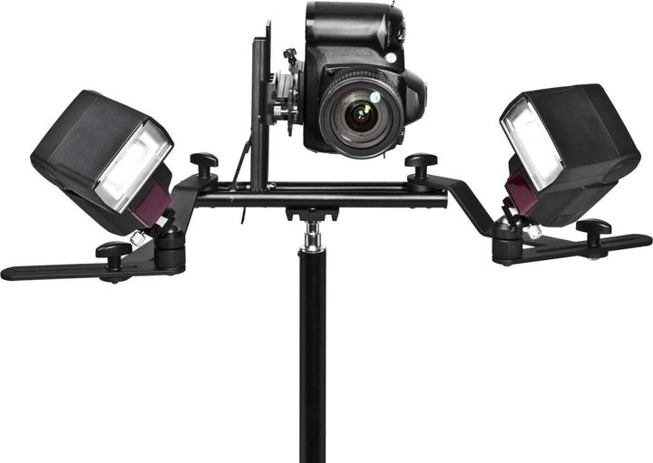 Produktbild Walimex Makro Blitzschiene Pro mit Y-Kabel Pentax (Blitzhalterung)