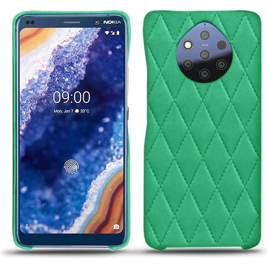 Noreve Lederschutzhülle (Nokia 9 PureView), Smartphone Hülle, Grün