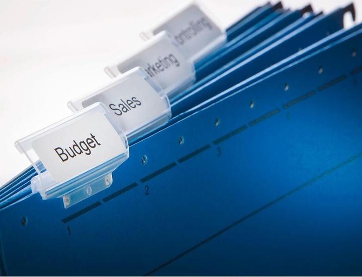 Actual product image Avery Visible tab labels