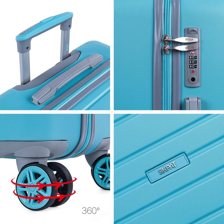 Produktbild Skpat Hartschalenkoffer mit 4 Doppelrädern, TSA-Schloss (68 l)