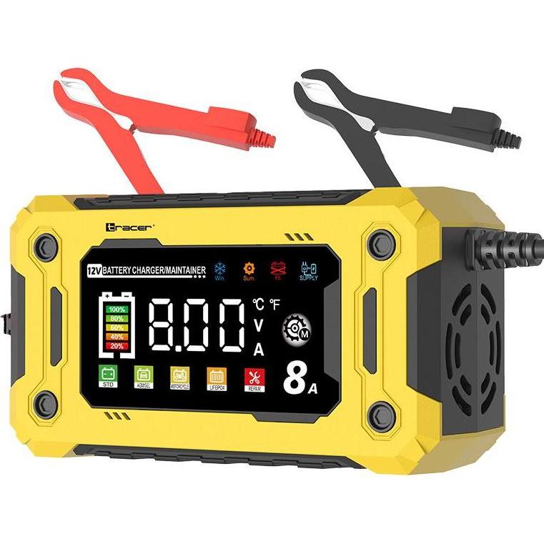 Tracer, Caricabatterie per auto, Prostownik 12V 8A DT128 (12V, 8 A)