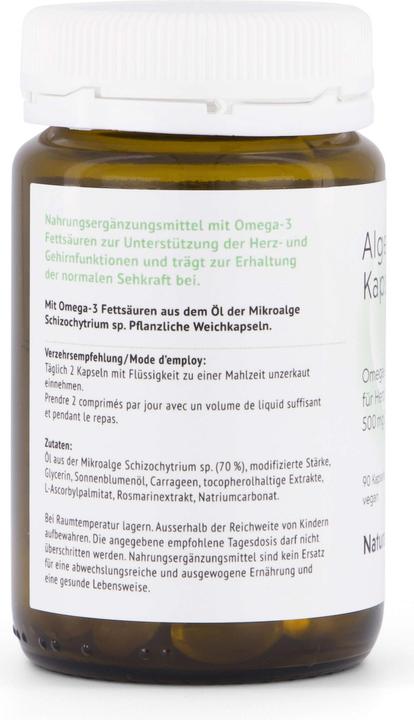 Valori nutrizionali e ingredienti Andrea Natural Supplements Algenöl (90 pz., Pillole, 161 g)