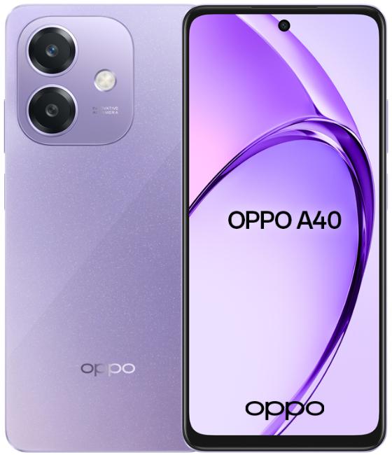 Actual product image OPPO A40 DS 4+128 TIM STARRY PURPLE A (128 GB, Starry Purple, 6.67", Dual SIM, 4G)