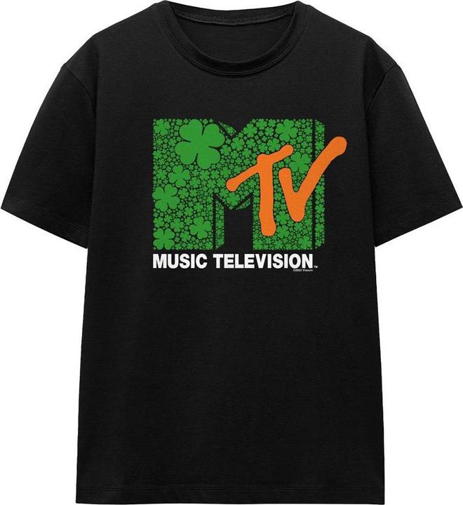 Actual product image MTV Unisex Adult Shamrock Logo St Patricks Day T-Shirt (L)