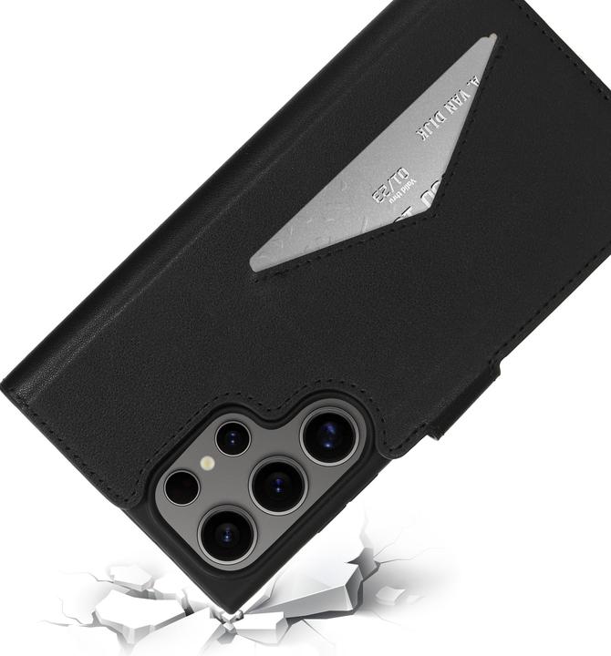 Actual product image Mobiparts Classic Wallet Case Samsung Galaxy S24 Ultra Black (Samsung Galaxy S24 Ultra)