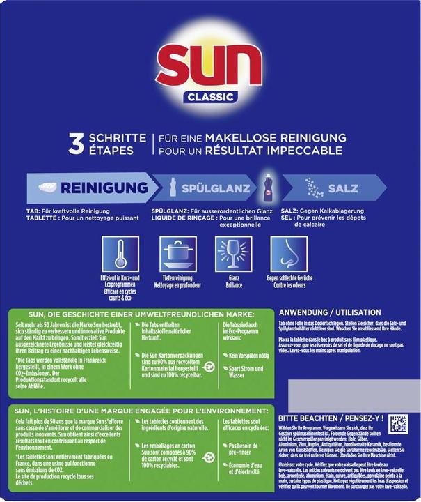 Image du produit Sun 1in1 Tabs (Tabs, 105 Cycles de lavage)