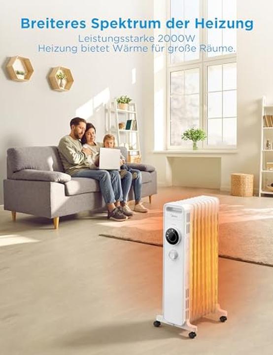 Produktbild Midea NY2009-22M | Oil Filled Radiator | 2000 W | Number of power levels 3 | White (2000 W)