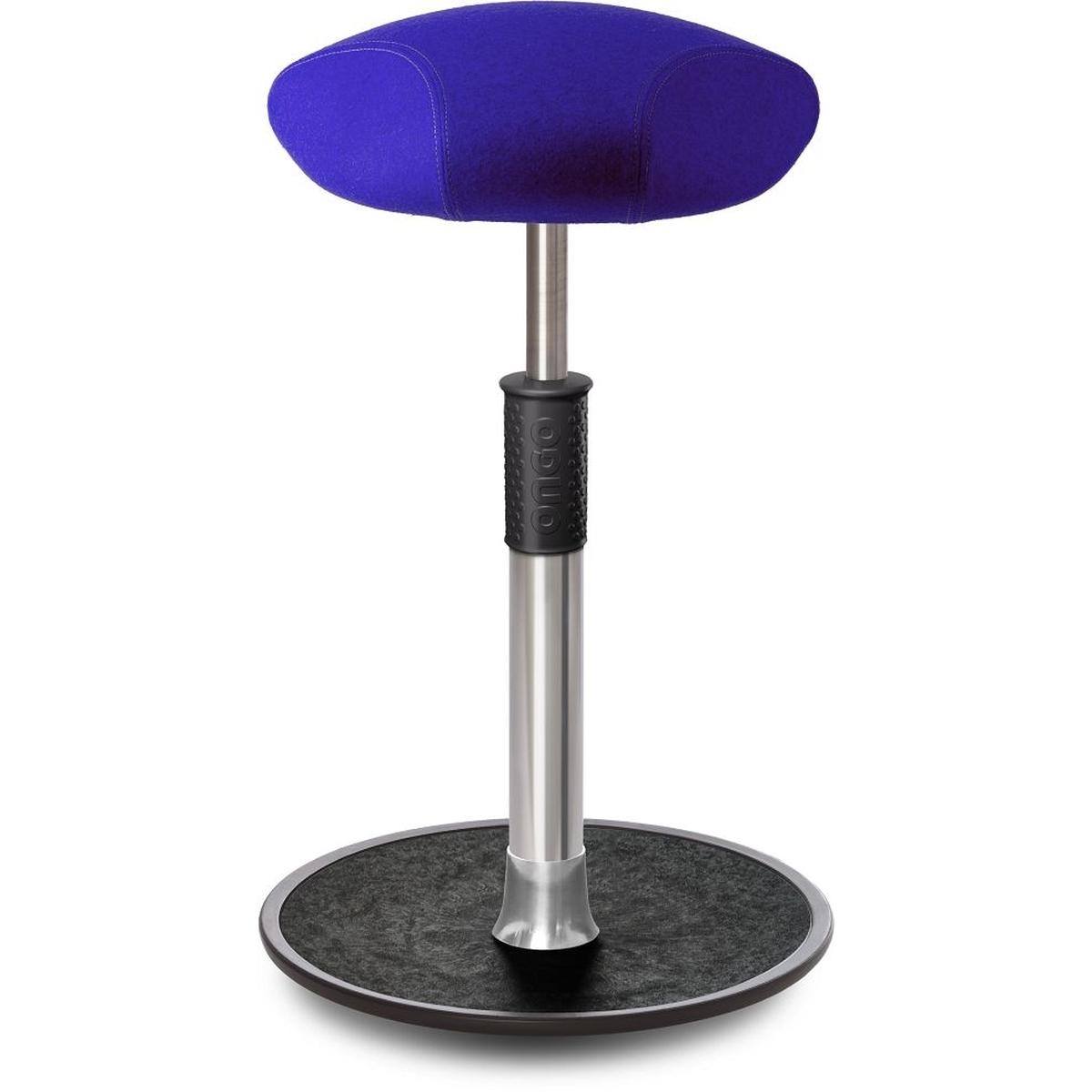 Ongo, Bürostuhl, Sitz- Stehhocker Free Tall Triangel kvadrat Divina Mel. Royalblau chr. /schw.