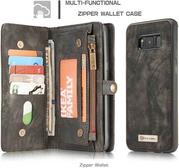 Produktbild Caseme Leder Portemonnaie mit Plastik Hülle (Samsung Galaxy S8+)