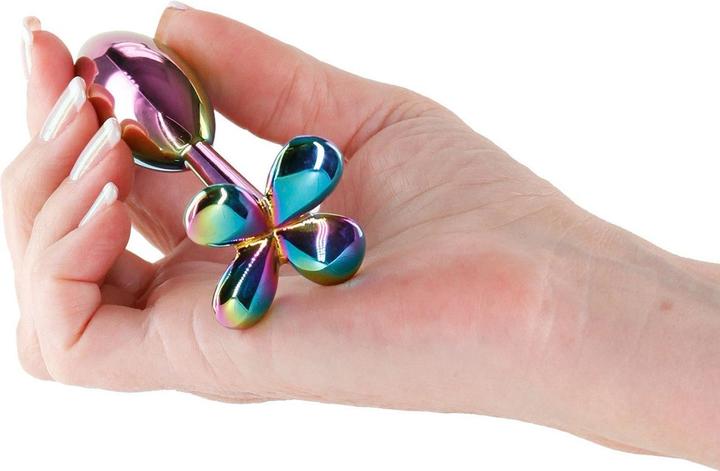 Actual product image NS Novelties Rear Assets Clover Multicolour anal plug 9.2 cm