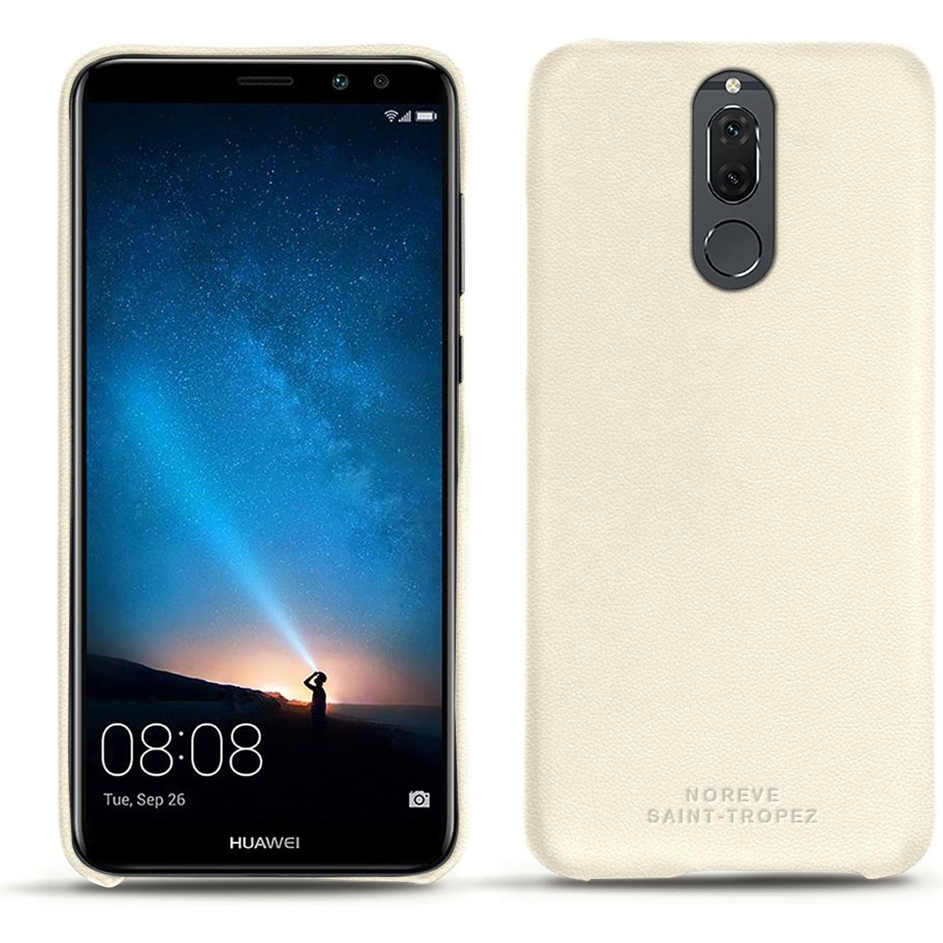Noreve Lederschutzhülle (Huawei Mate 10 Lite), Smartphone Hülle, Weiss