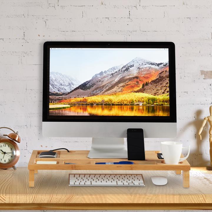 Actual product image Relaxdays Monitor Stand with 8 Compartments