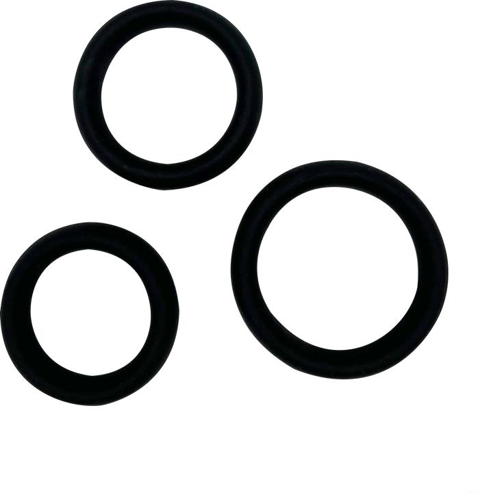 Actual product image Kit 3 cockrings Sensual Pleasure Rings -