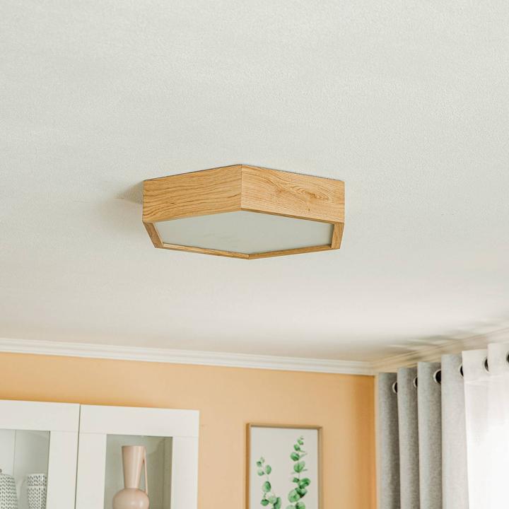 Actual product image Envostar Ceiling light Hagen, oak (E27)