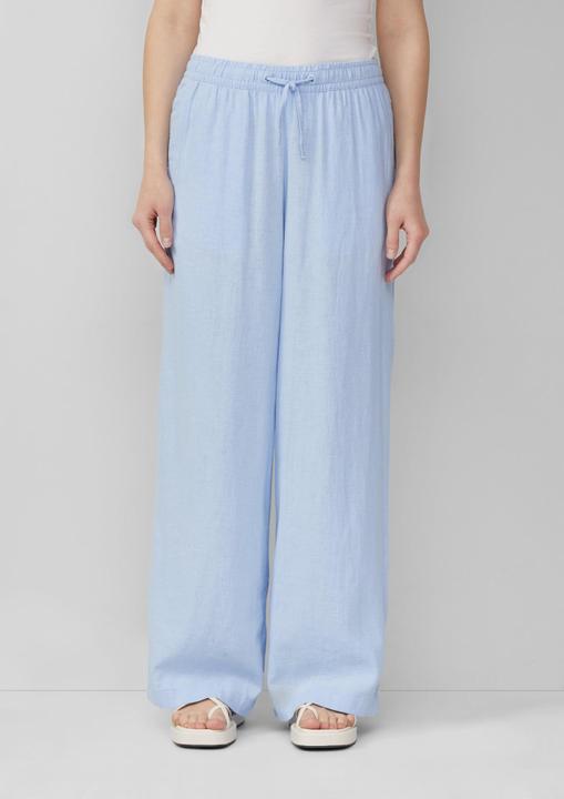 Actual product image S.Oliver Hose Leinenmixhose mit Gummizug und weitem Bein (W44/L32)