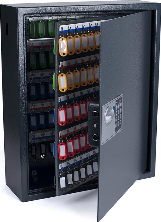 Produktbild pavo Schlüsseltresor grau mit 150 Haken Elektronikschloss