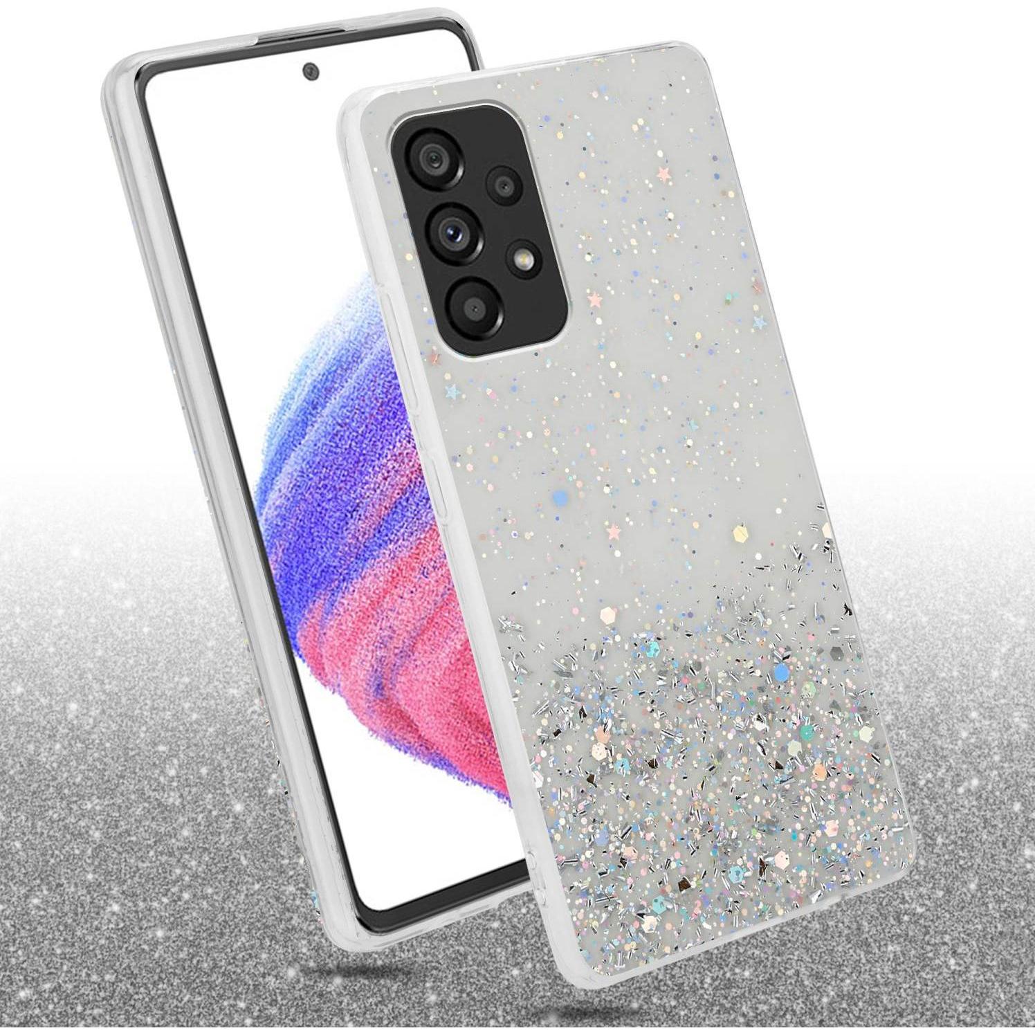 Thumbnail - Cadorabo TPU Hülle mit Glitzer für Samsung Galaxy A53 5G (Samsung Galaxy A53 5G), Smartphone Hülle, Transparent