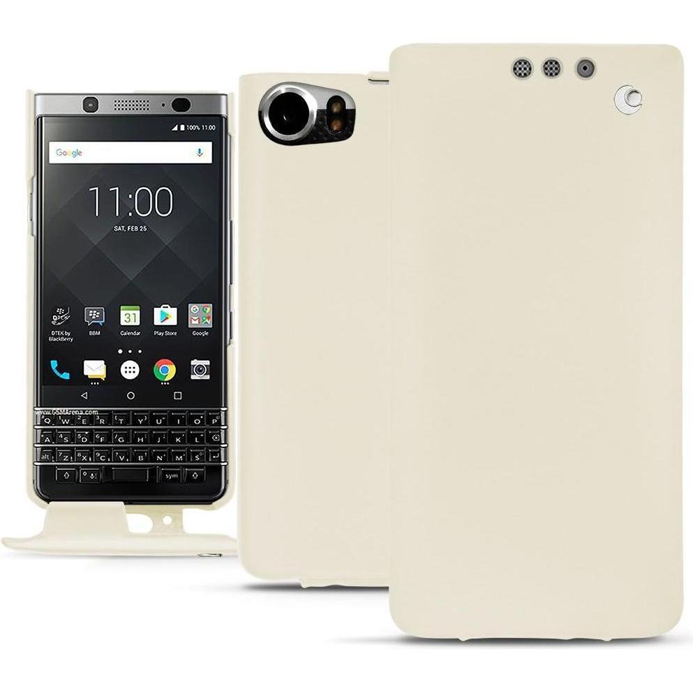 Thumbnail - Noreve Lederschutzhülle vertikal (Blackberry KEYone), Smartphone Hülle, Weiss