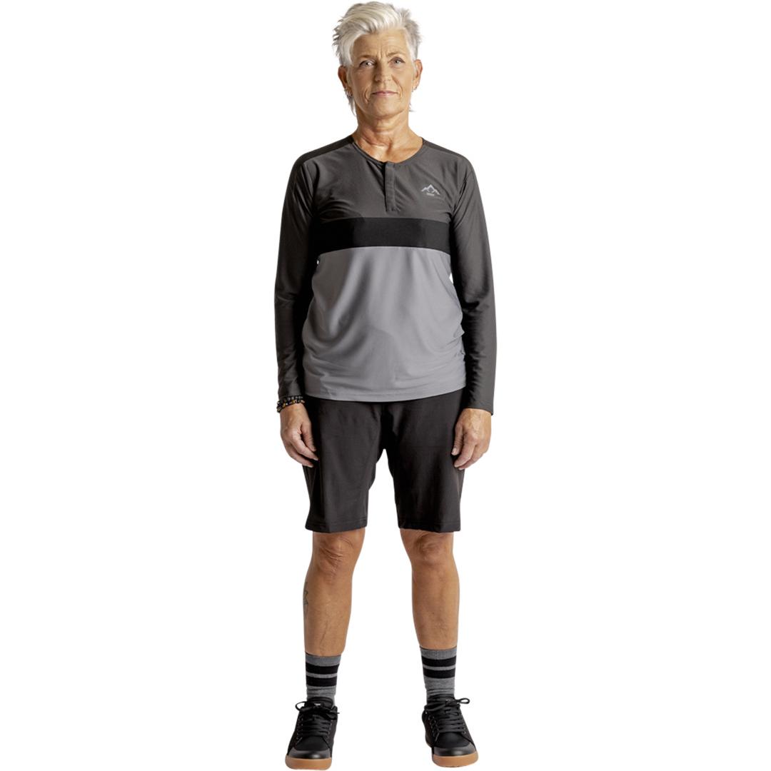 Thumbnail - iXS, Damen, Velotrikot, Women"s Flow XTG long Sleeve Henley (40), Grau, 40