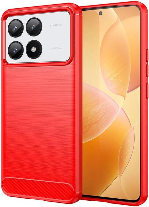 Actual product image Cover-Discount Xiaomi Poco F6 Pro - Metal Carbon Look Cover (Xiaomi Poco F6 Pro)