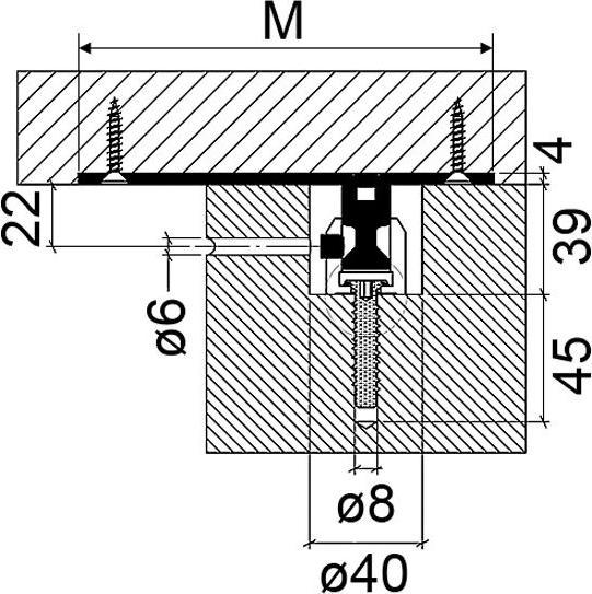 Image du produit Meyer Fixations pour pieds de table FIXISSIMO