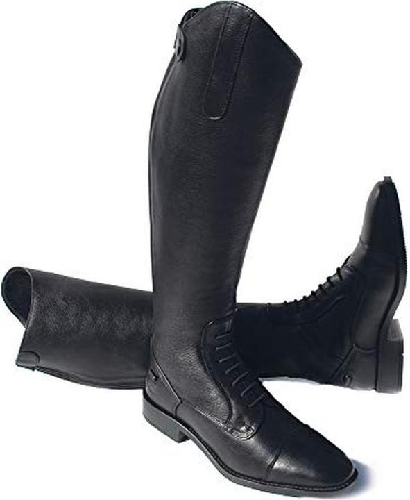 Rhinegold Elite Luxus Lederreitstiefel mit Komfort-Zipp und elastischem Kalfspanel (42)