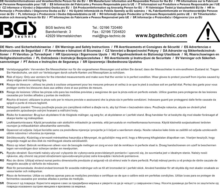 Immagine prodotto BGS Misuratore profondità battistrada e spessore pastiglie freni