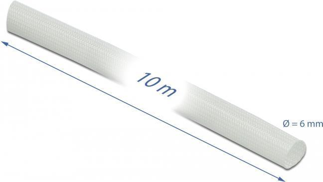 Produktbild Delock Schutzschlauch Glasfasergeflecht 10 m x 6 mm weiss (Kabelschlauch, 1000 cm)