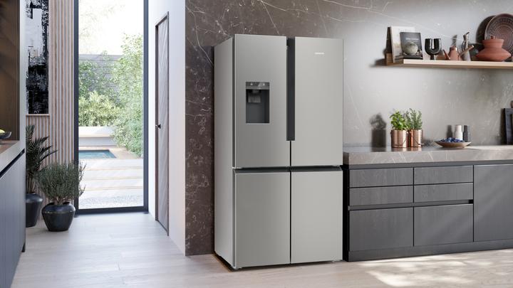 Actual product image Siemens iQ500, fridge-freezer combination, multi-door, 183 x 90.5 cm, stainless steel antiFingerprint (574 l)