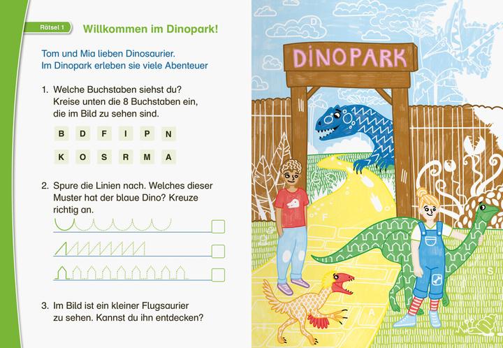 Actual product image Ravensburger Leserabe Rätselspass Zauber-Malrätsel zum Lesenlernen: Dinos (Vor-Lesestufe)