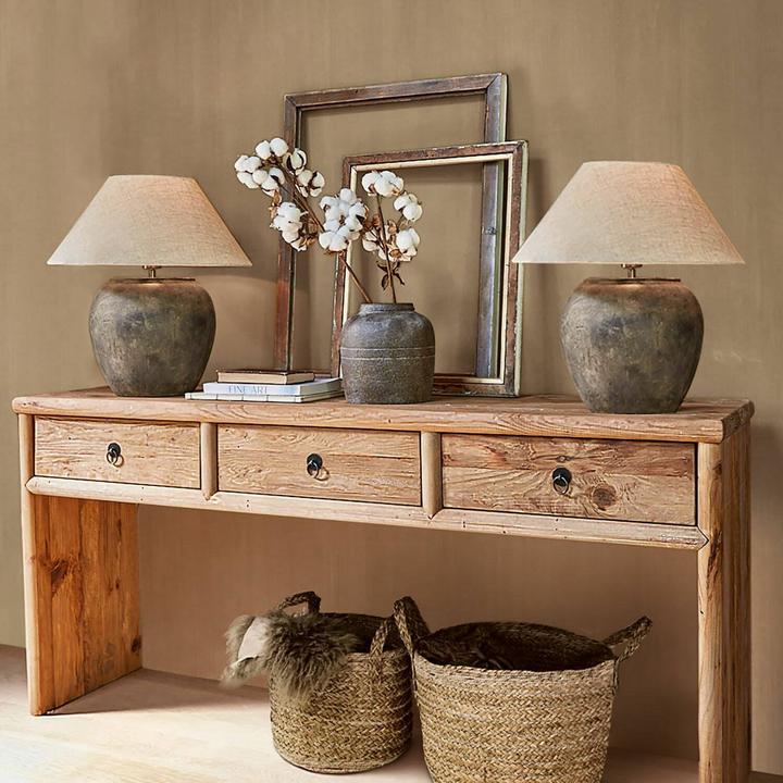 Immagine prodotto Loberon Lampada da tavolo Shiva marrone antico/crema (E27)