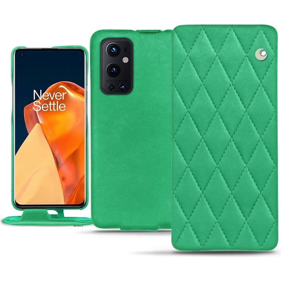 Thumbnail - Noreve Lederschutzhülle vertikal (OnePlus 9 Pro), Smartphone Hülle, Grün