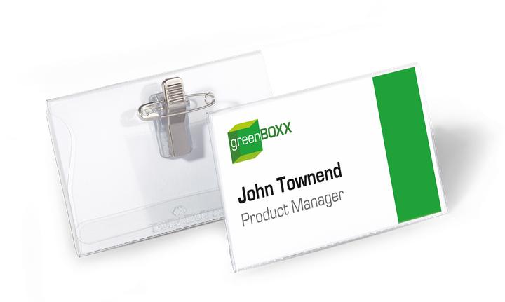 Durable Badges nominatifs avec clip combiné