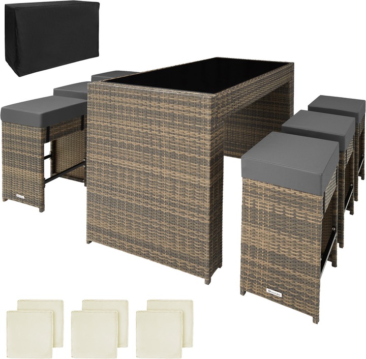 Immagine prodotto tectake set da bar in rattan Ibiza