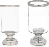 Giftdecor portacandele a cilindro placcato argento