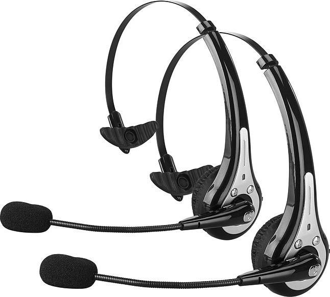 Actual product image Callstel 2 Pack Professional Mono Headset with Bluetooth
