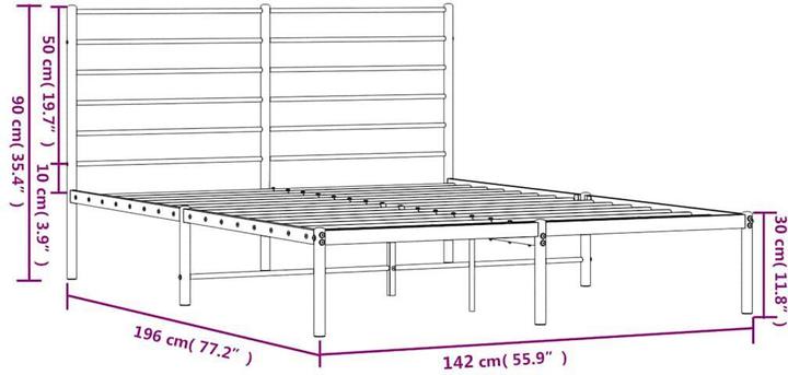 Image du produit vidaXL Bettgestell (135 x 190 cm)