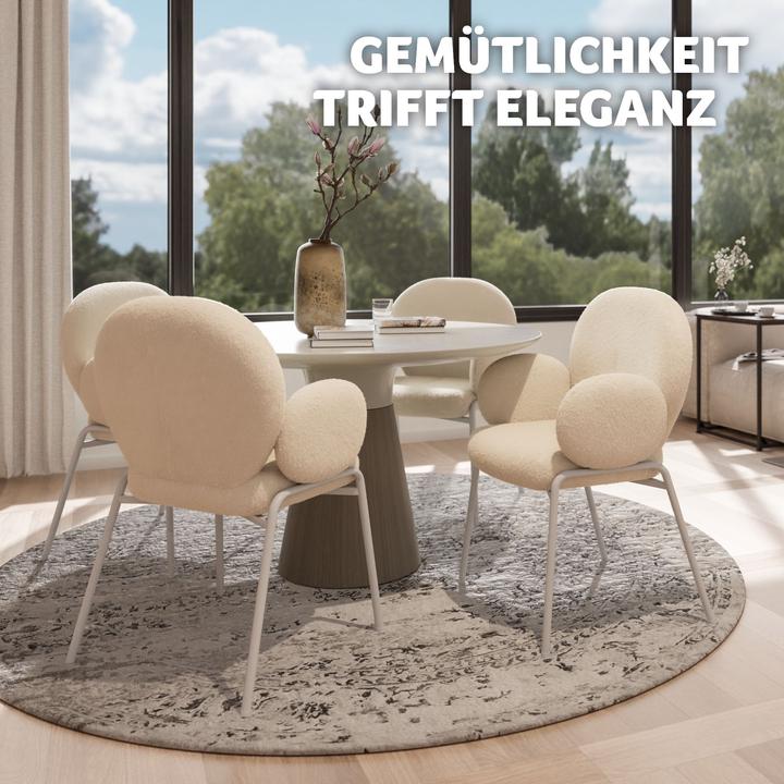 Image du produit tectake Set de 2 chaises Scandi rembourrées