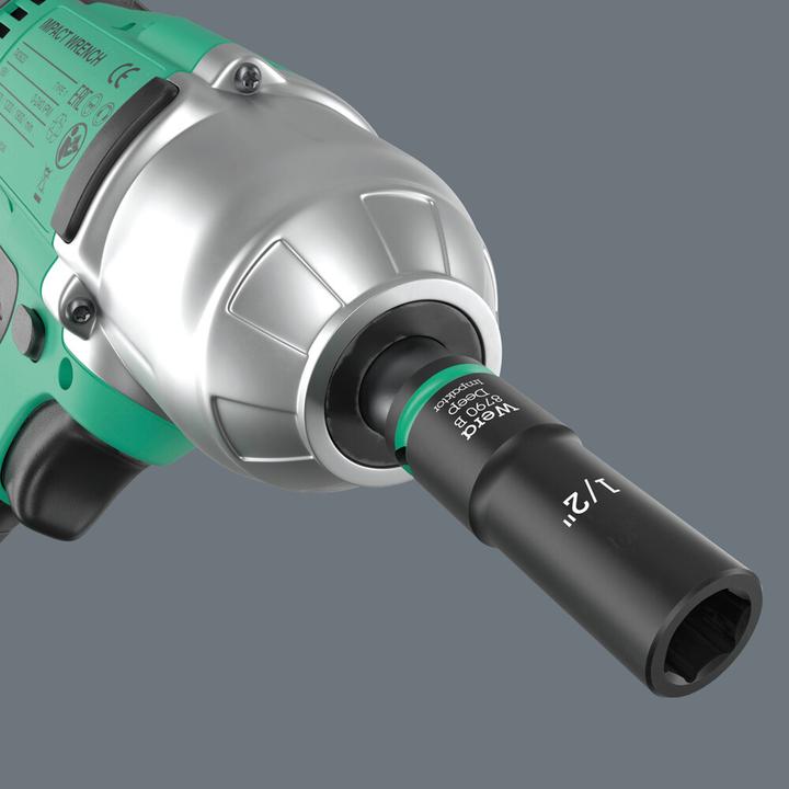 Actual product image Wera 8790 Nuss-Magnetleiste B Deep Impaktor Imperial 1, 3/8 (11/16", 1/2", 3/8", 7/16", 3/4", 5/16", 9/16", 5/8", 1/4")