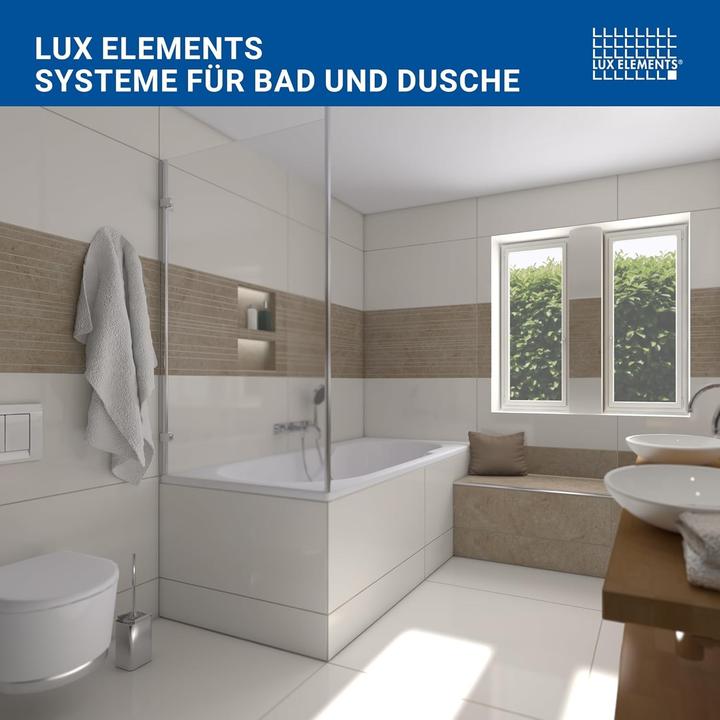 Actual product image Lux elements Bathtub Surround Set for Corner Installation with Mounting Kit and Mold-Resistant Panels